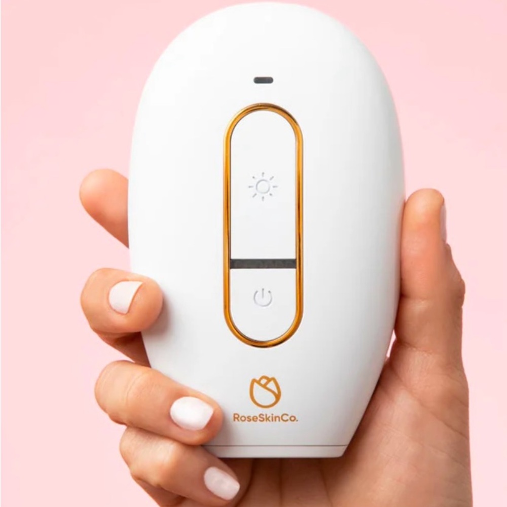 RoseSkinCo White and Gold IPL Hair Removal Device